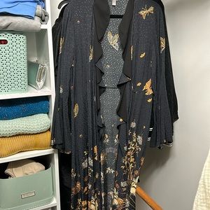 Butterfly wrap dress